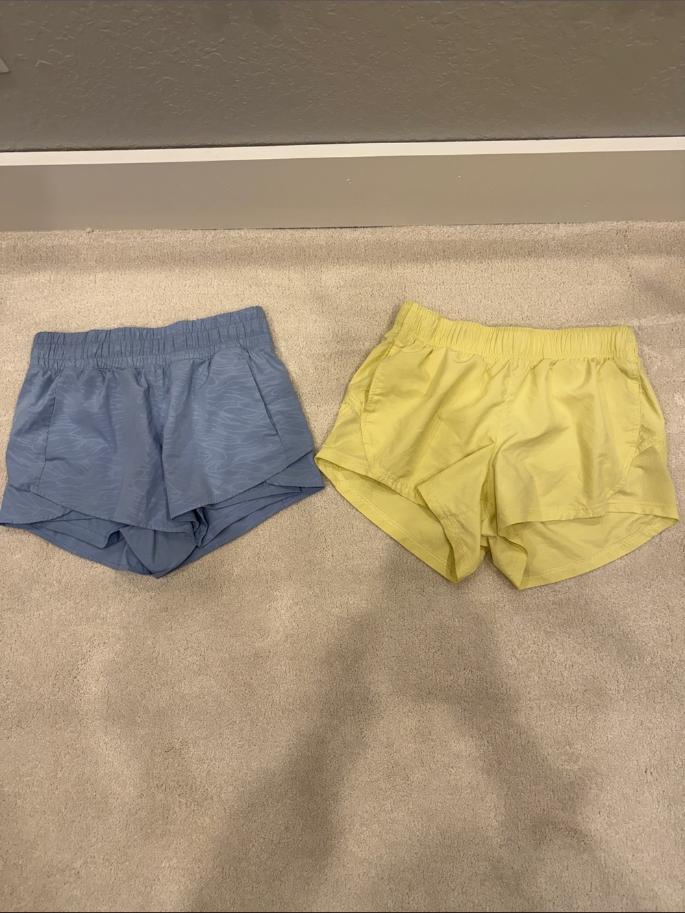 Bundle Avia & Athletic Works Women’s Athletic Shorts Light Blue Citrus🍋🟩Yellow